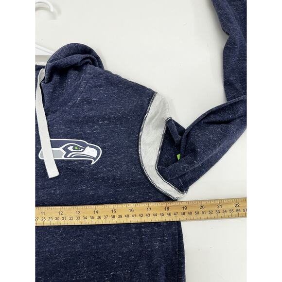 Nike NFL Womens Jacket Size Small Blue Zip Up Hooded Seattle Seahawks - Picture 10 of 13